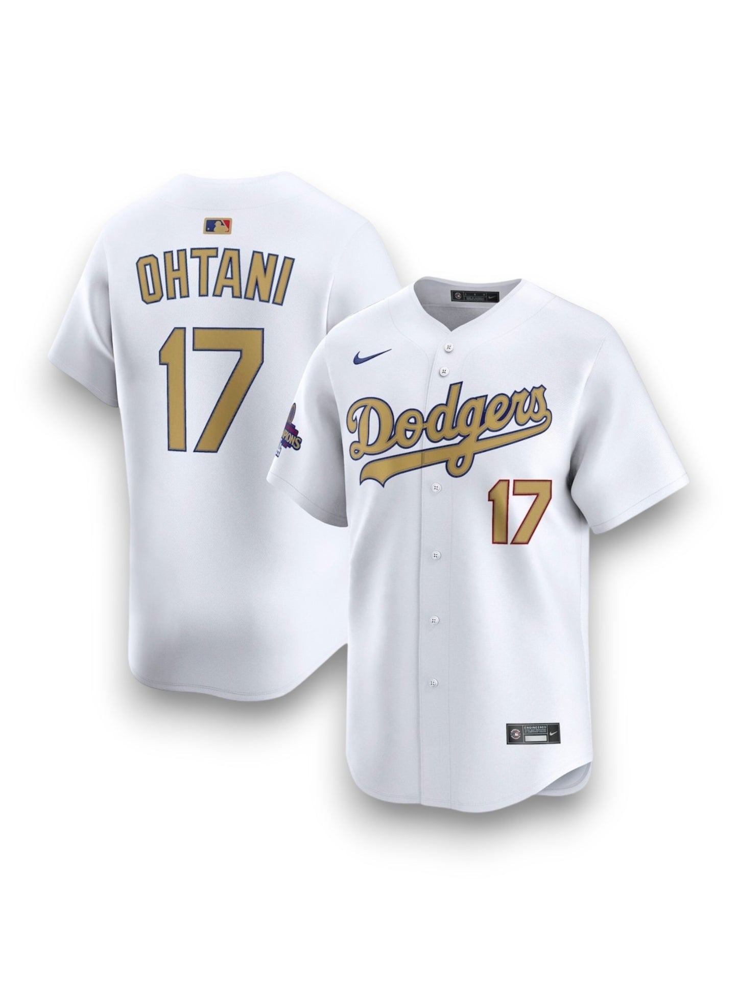 Jersey Nike Blanca Shohei Ohtani Los Angeles Dodgers Gold Collection 2025