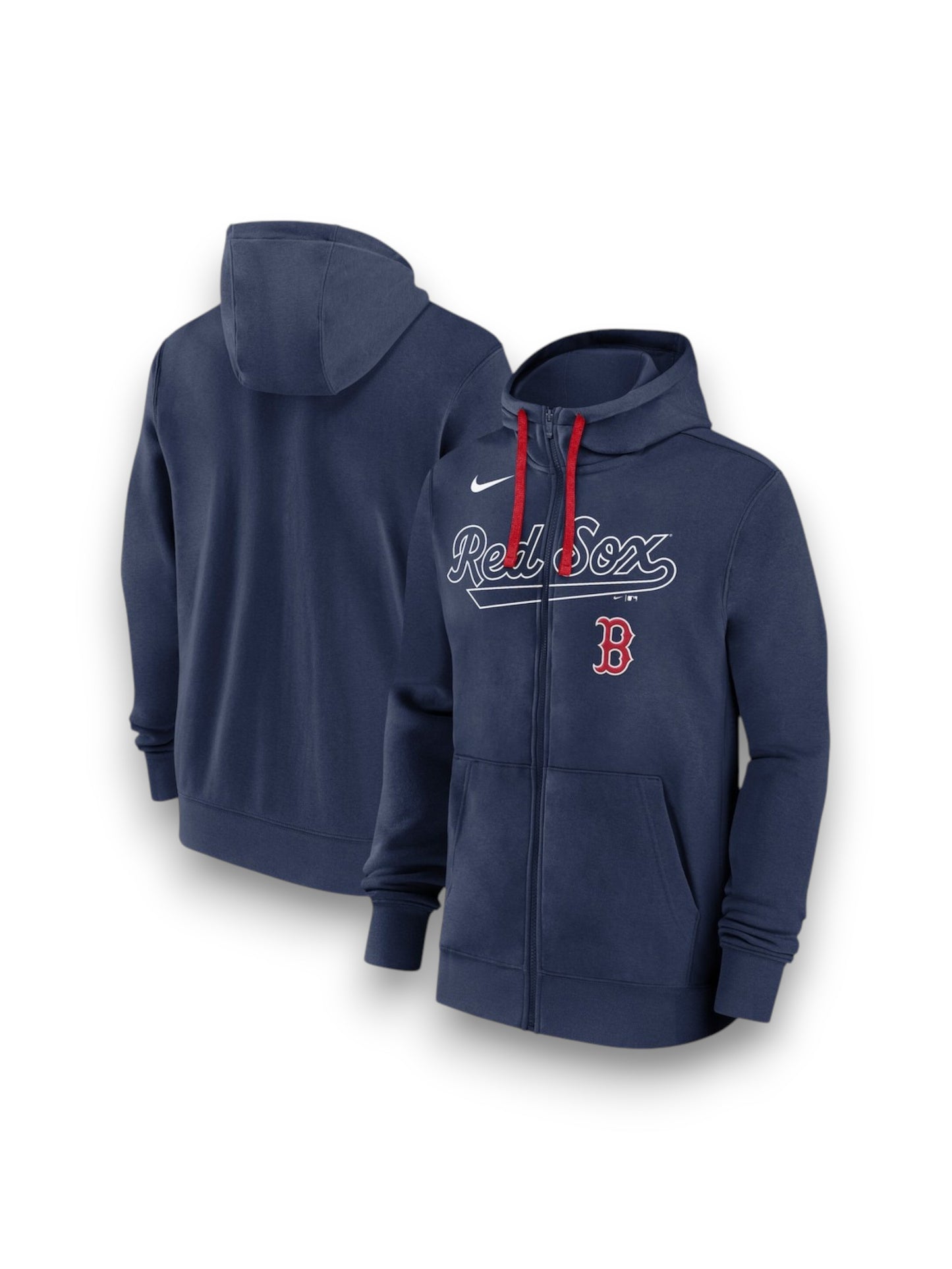 Sudadera Nike Azul Marino Boston Red Sox Knockout Script Full-Zip