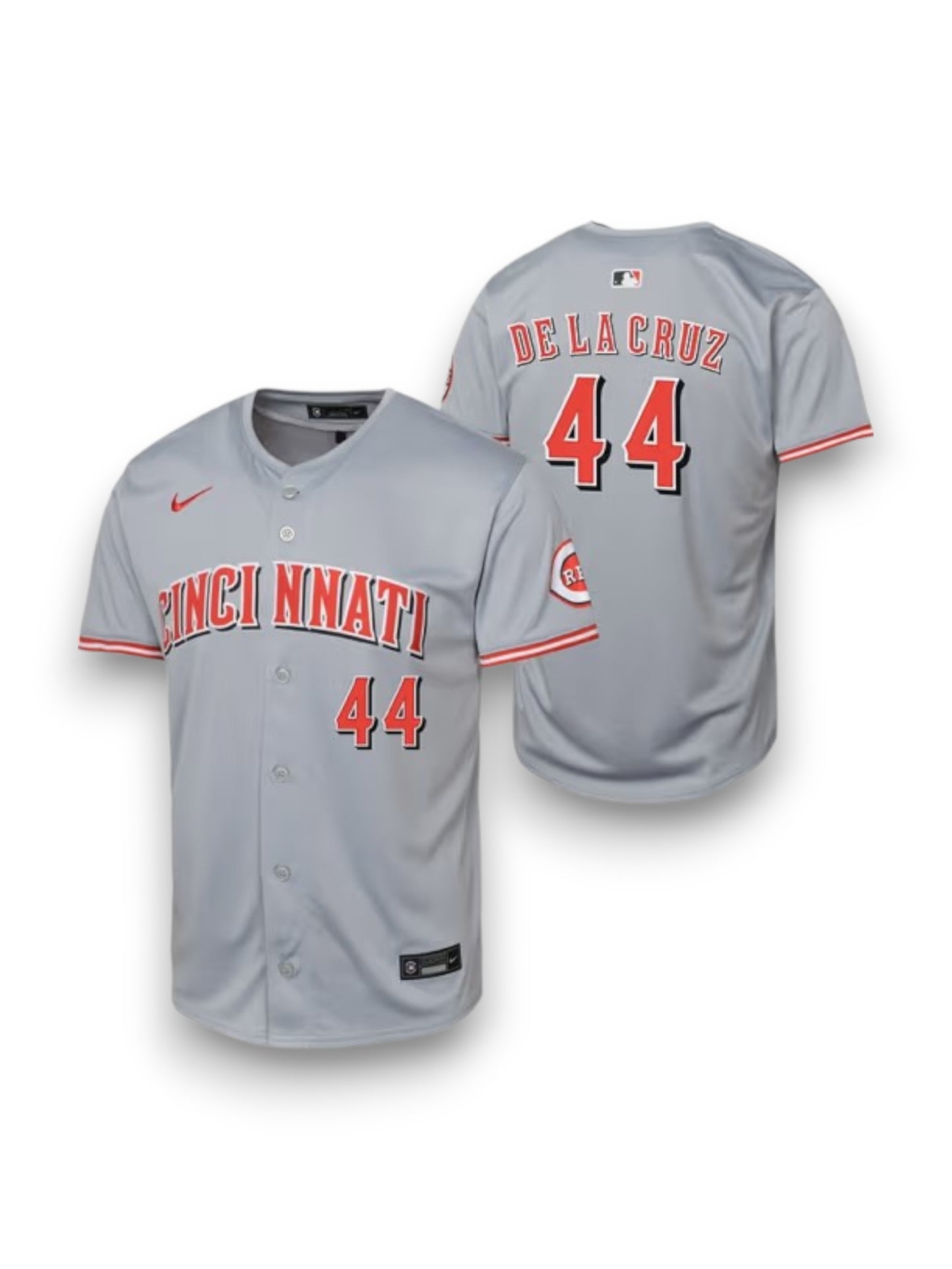 Jersey Nike Gris Elly De La Cruz Cincinnati Reds Youth Limited