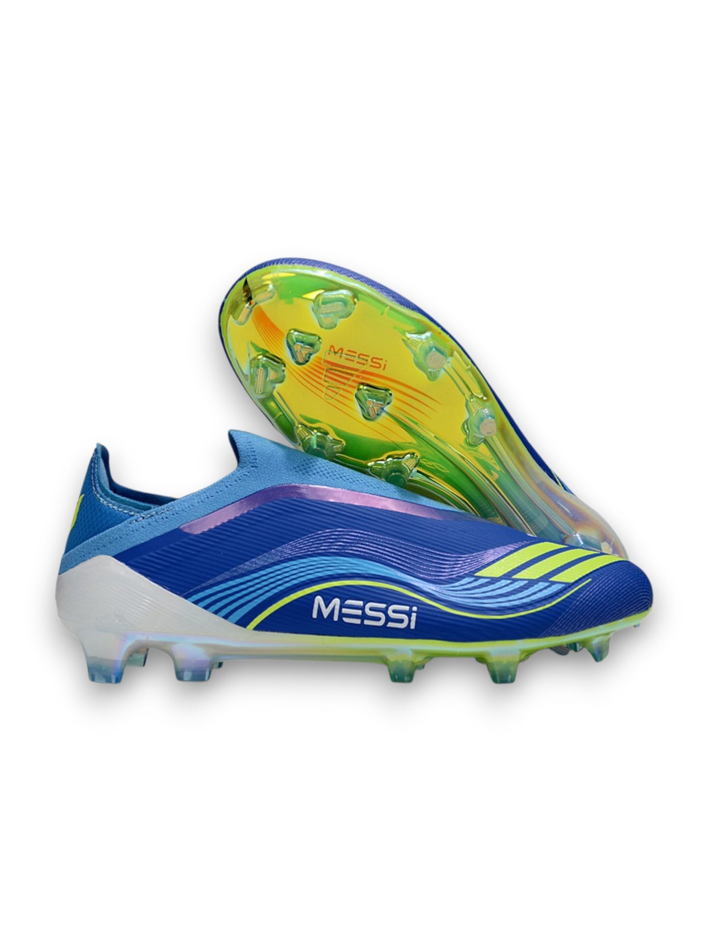 Tacos de Fútbol F50 Elite FG Messi Vis10n sin agujetas para Terreno Firme