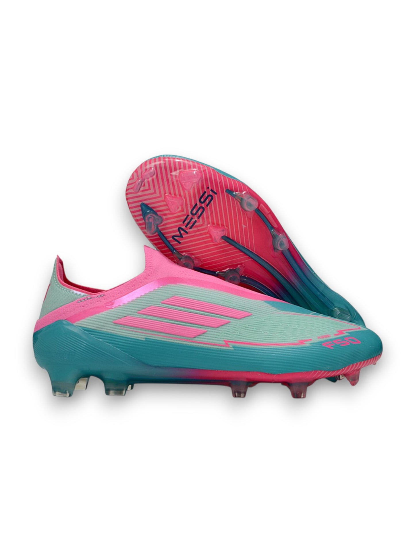Tacos de Fútbol F50 Elite FG Messi Vis10n sin agujetas para Terreno Firme