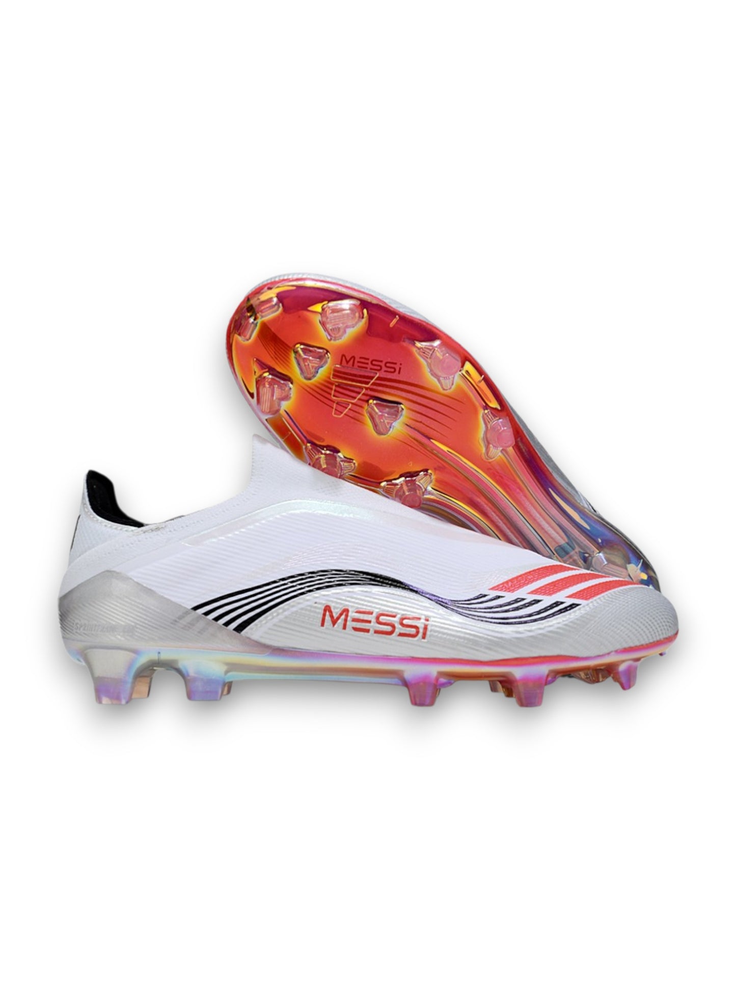 Tacos de Fútbol F50 Elite FG Messi Vis10n sin agujetas para Terreno Firme
