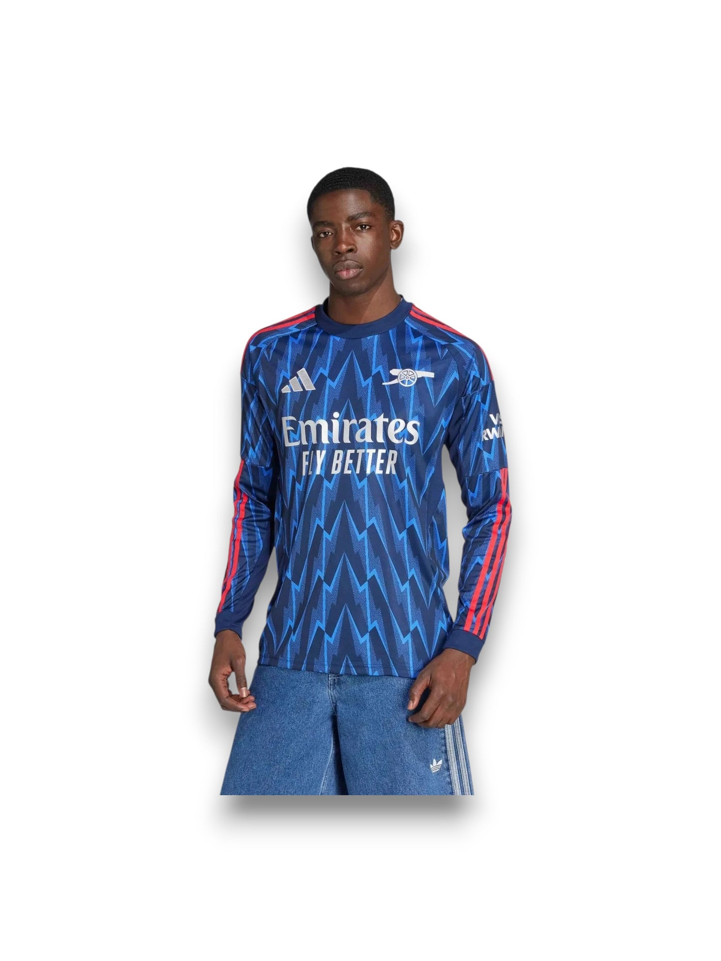 Jersey Arsenal Visitante Versión Aficionado Manga Larga Para Caballero 25/26