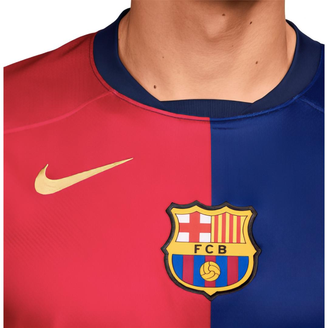 Camiseta de futbol Barcelona FC Home Stadium para hombre ,Athletic fit, Dry-Fit, Blue/Red/Gold
