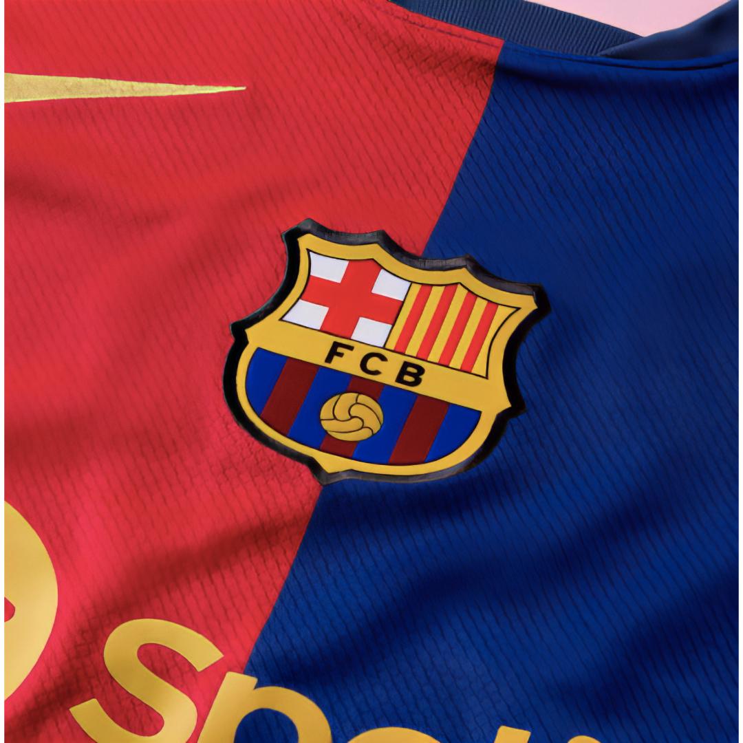 Camiseta de futbol Barcelona FC Home Stadium para hombre ,Athletic fit, Dry-Fit, Blue/Red/Gold