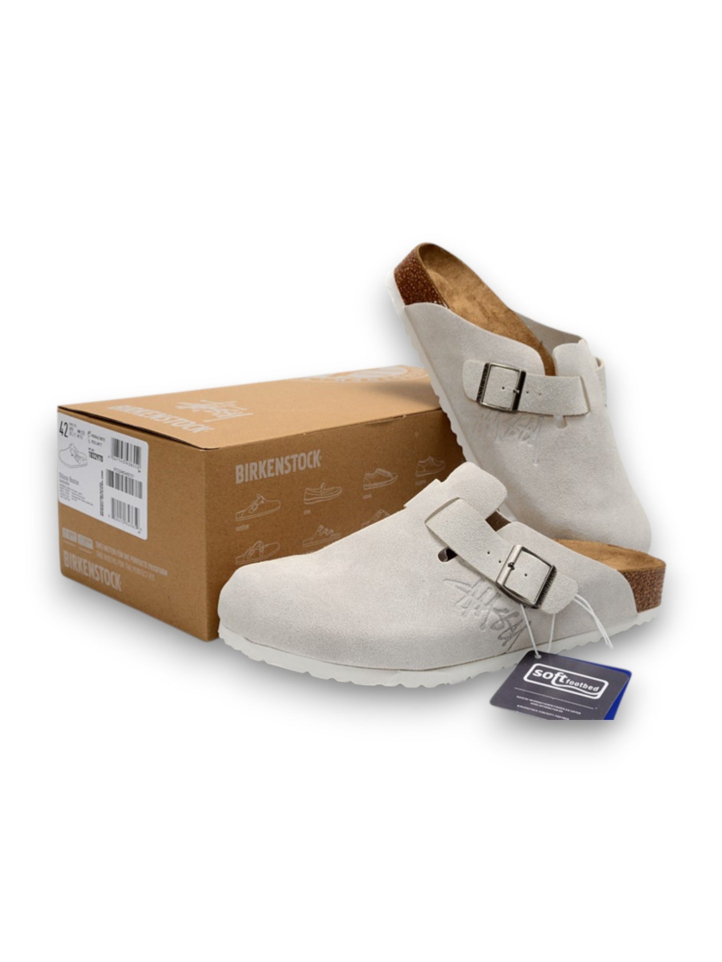 Birkenstock Boston Zuecos X Stussy