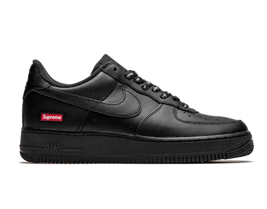 Nike Air force 1 low top negros SUPREME
