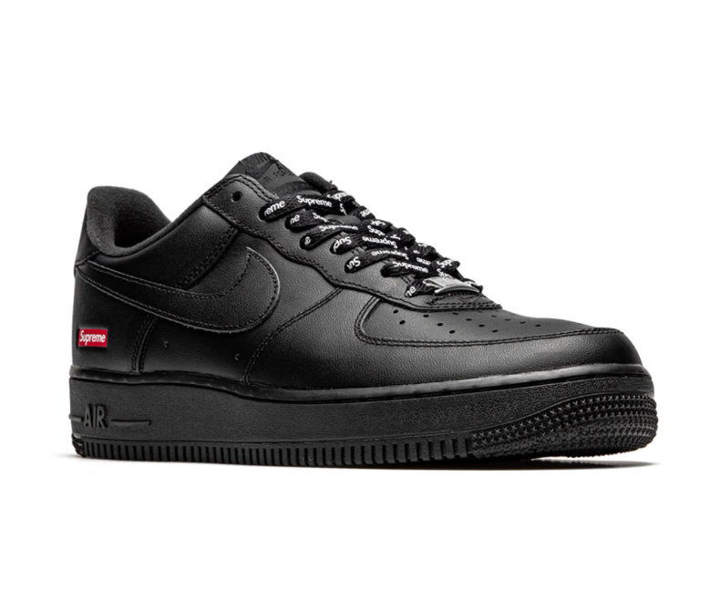 Nike Air force 1 low top negros SUPREME
