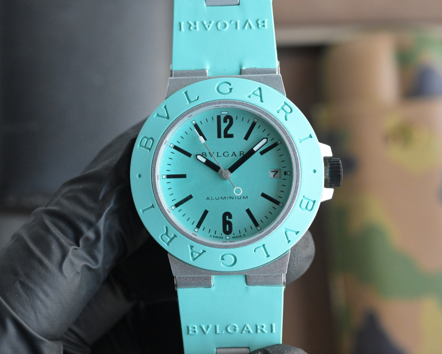 Reloj para caballero Bvlgari movimiento mecanico con caja de acero