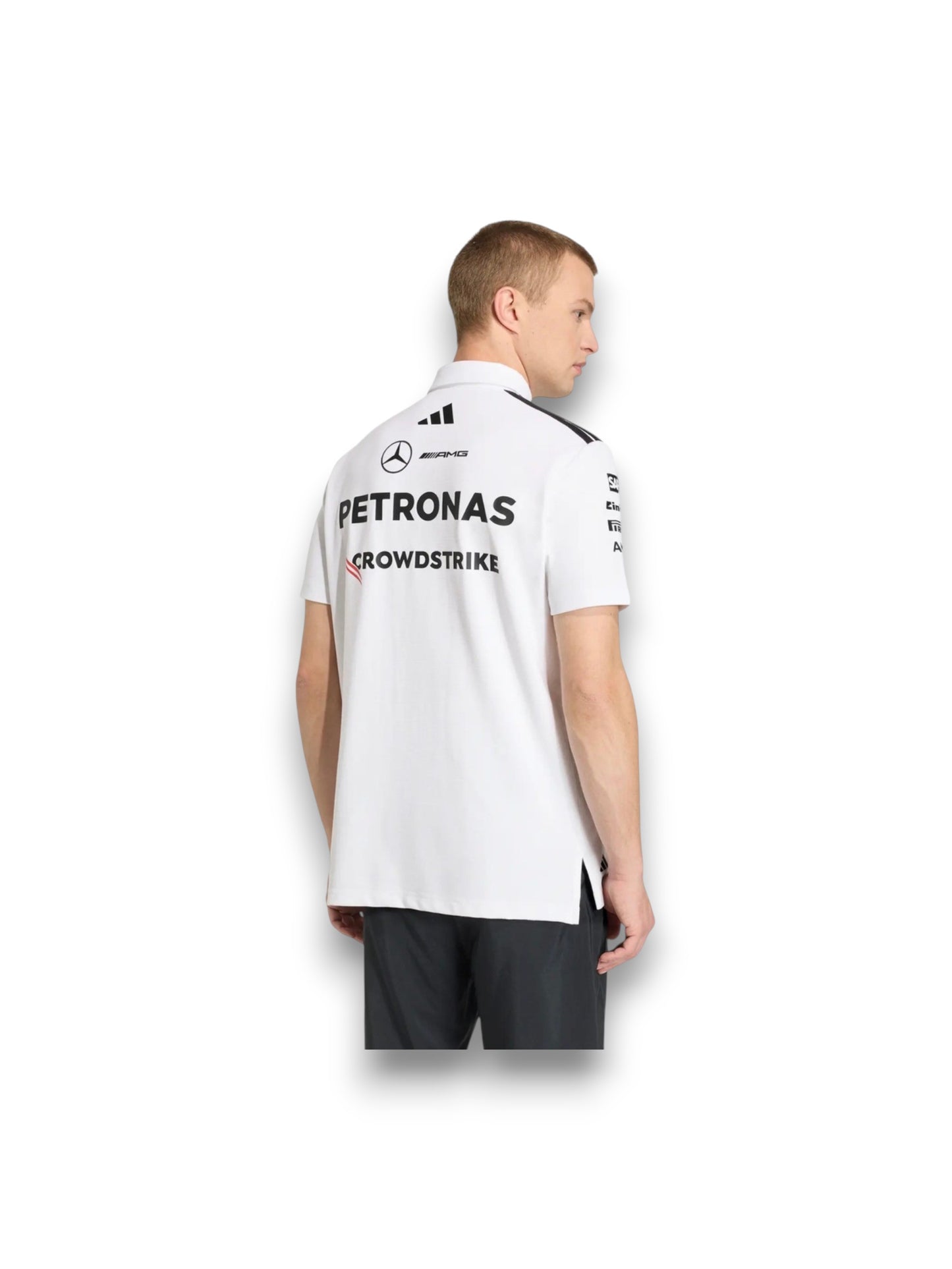 Playera Polo Adidas Fórmula 1 Scuderia Mercedes-AMG Blanca 2026