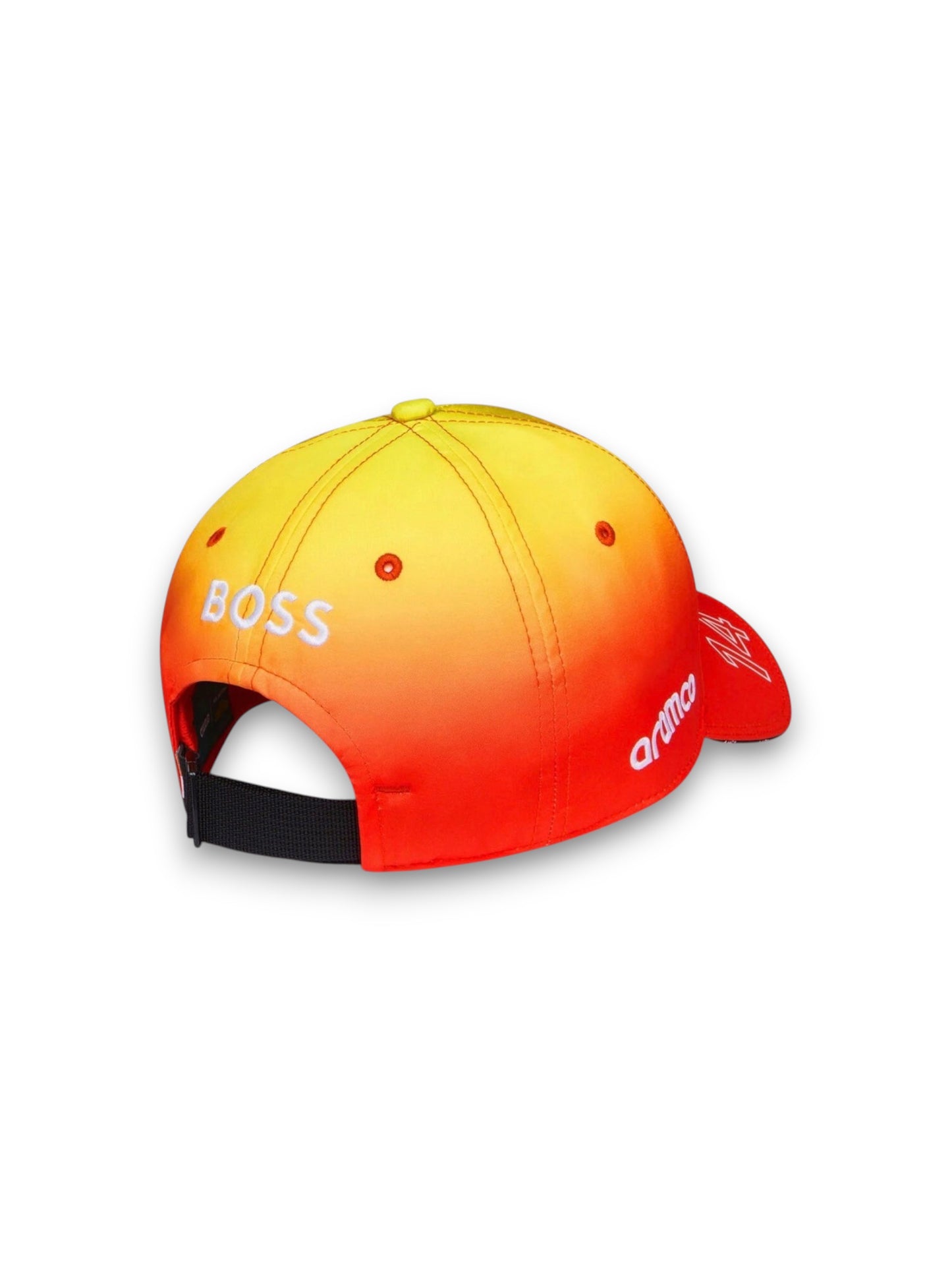Gorra Aston Martin Naranja Fosforescente F1 Fernando Alonso 2024