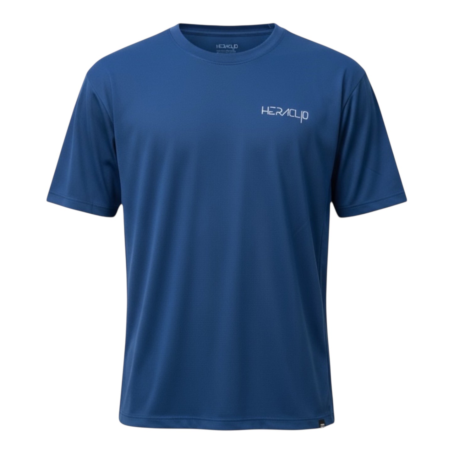 Heraclio camiseta deportiva azul manga corta para hombre, corte regular.