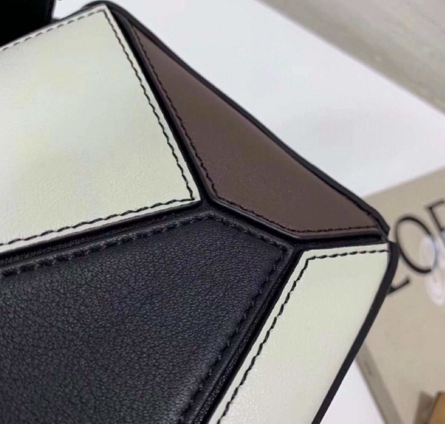 Bolso Loewe Blocks quadratic en piel
