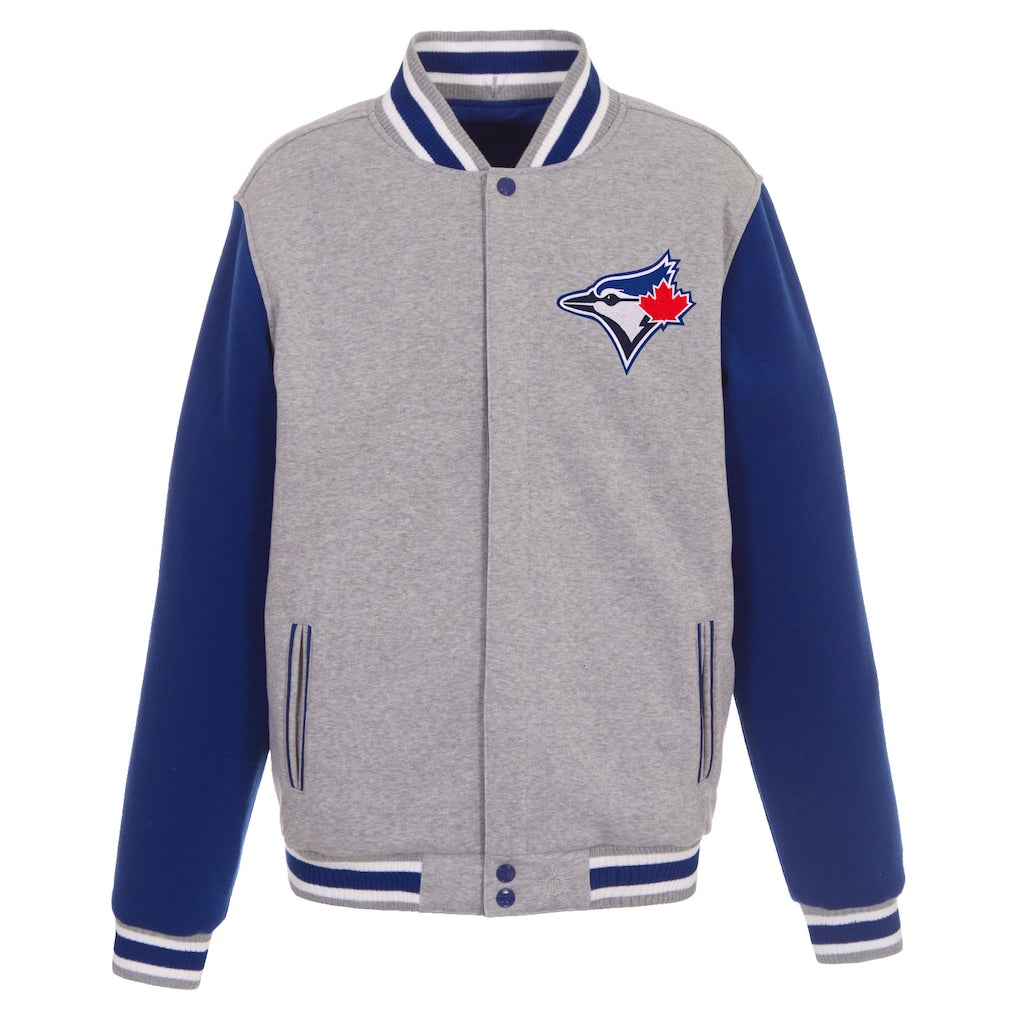 Chamarra Reversible Gris/Azul Toronto Blue Jays JH Design MLB