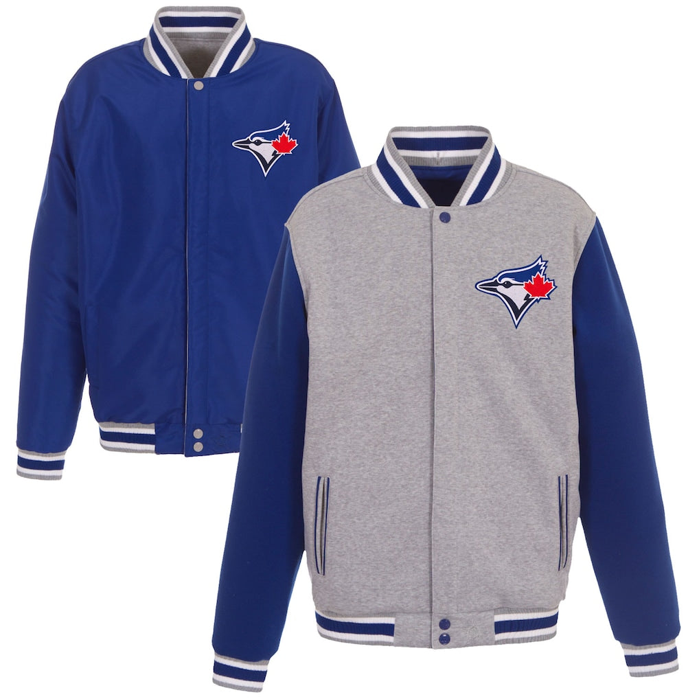 Chamarra Reversible Gris/Azul Toronto Blue Jays JH Design MLB