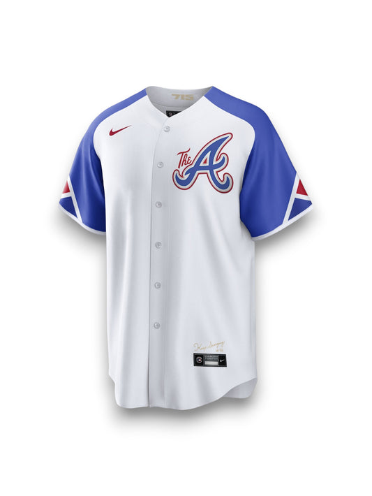 Jersey Nike Blanco/Azul Atlanta Braves City Connect MLB