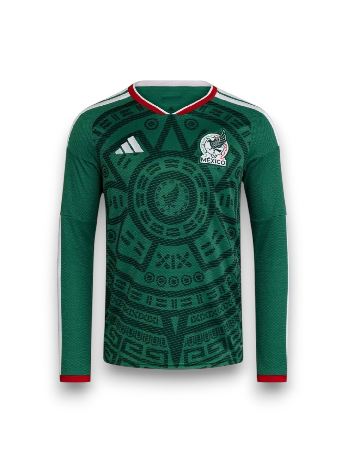 Jersey Adidas México Local Manga Larga 2026 / Versión Aficionado para Caballero