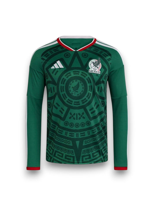 Jersey Adidas México Local Manga Larga 2026 / Versión Aficionado para Caballero