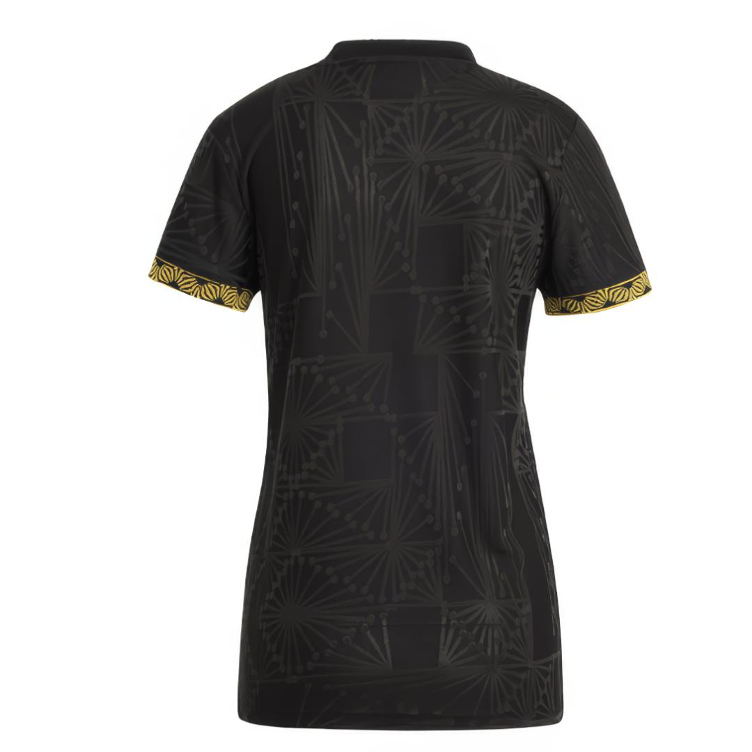 Camiseta de  Futbol seleccion Mexico Black/Gold 2025, para dama, Regular fit
