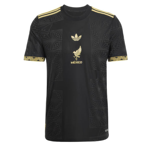 Camiseta de  Futbol seleccion Mexico Black/Gold 2025, para hombre, Regular fit