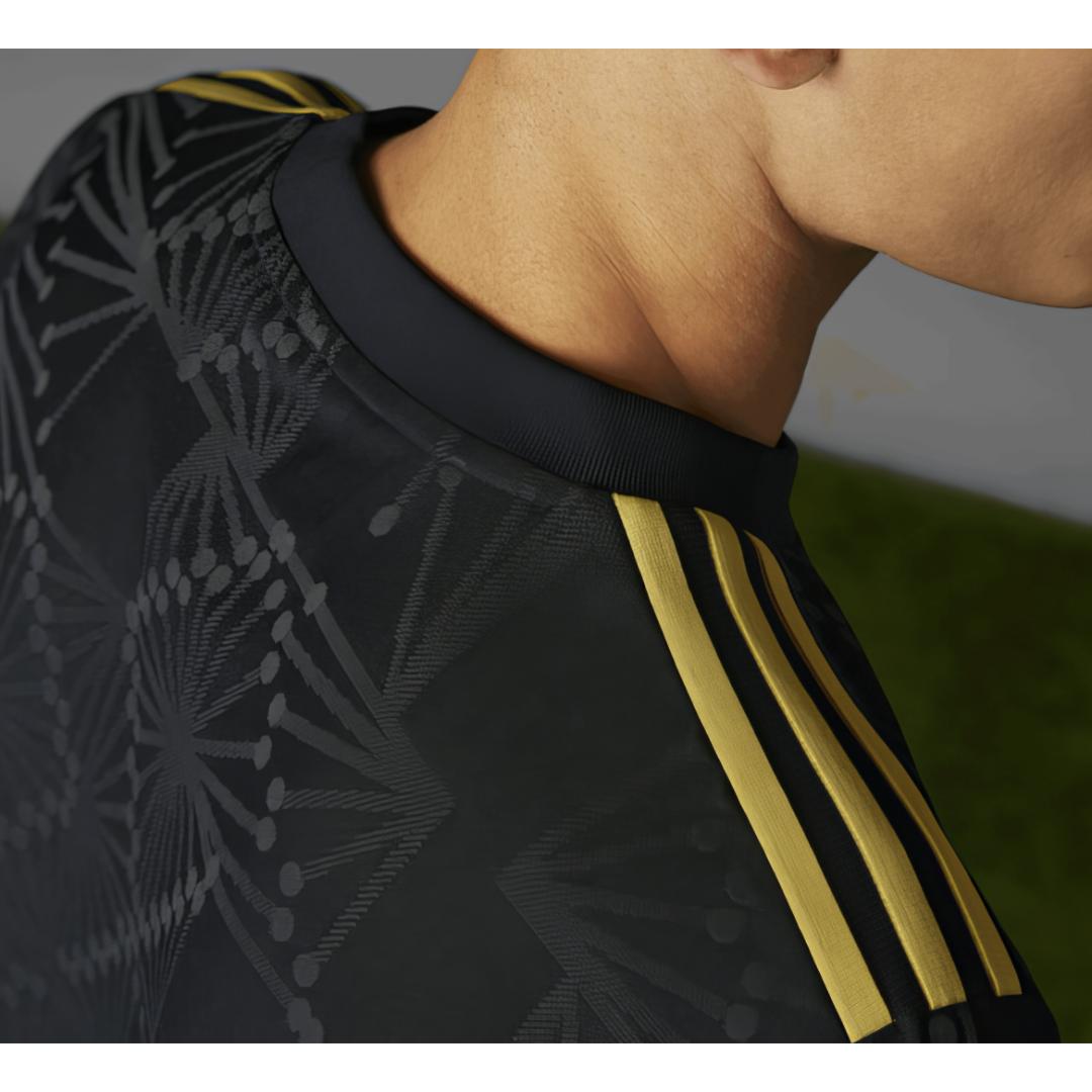 Camiseta de  Futbol seleccion Mexico Black/Gold 2025, para hombre, Regular fit