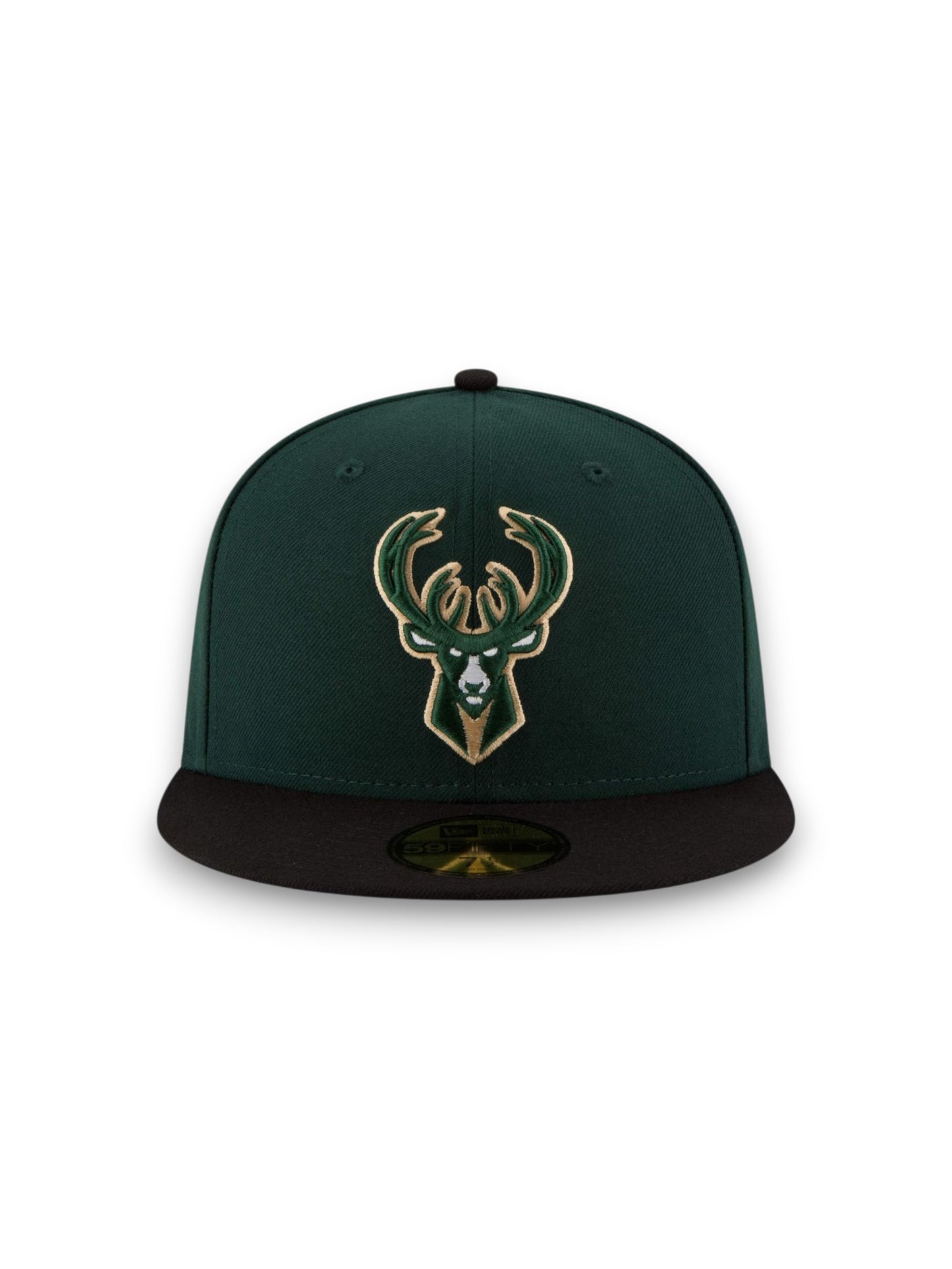 Gorra ajustada Milwaukee Bucks New Era Official Team Color 2Tone 59FIFTY - Verde/Negro