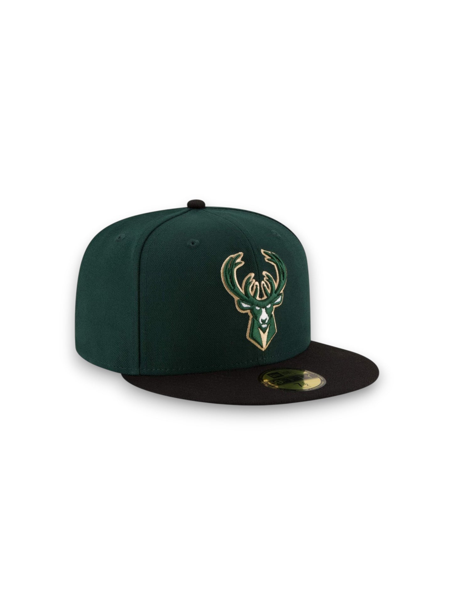 Gorra ajustada Milwaukee Bucks New Era Official Team Color 2Tone 59FIFTY - Verde/Negro
