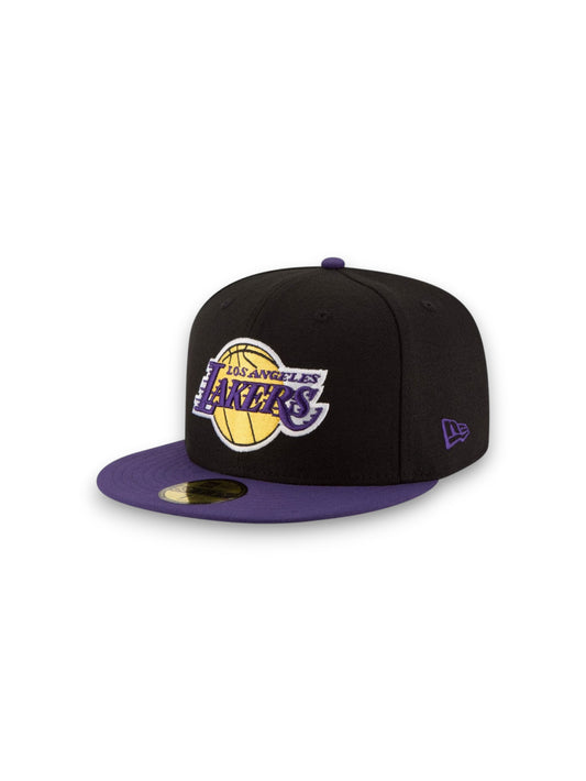 Gorra ajustada Los Angeles Lakers New Era Official Team Color 2Tone 59FIFTY - Negro/Morado