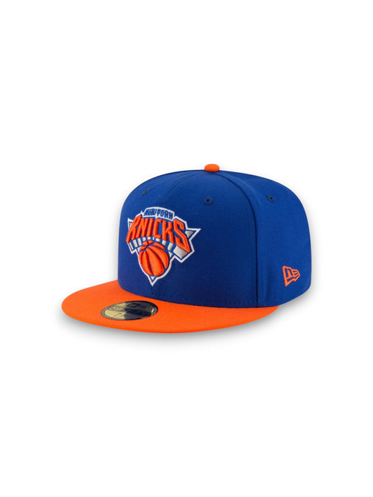 Gorra entallada New Era Official Team Color 2Tone 59FIFTY de los New York Knicks - Real/Naranja