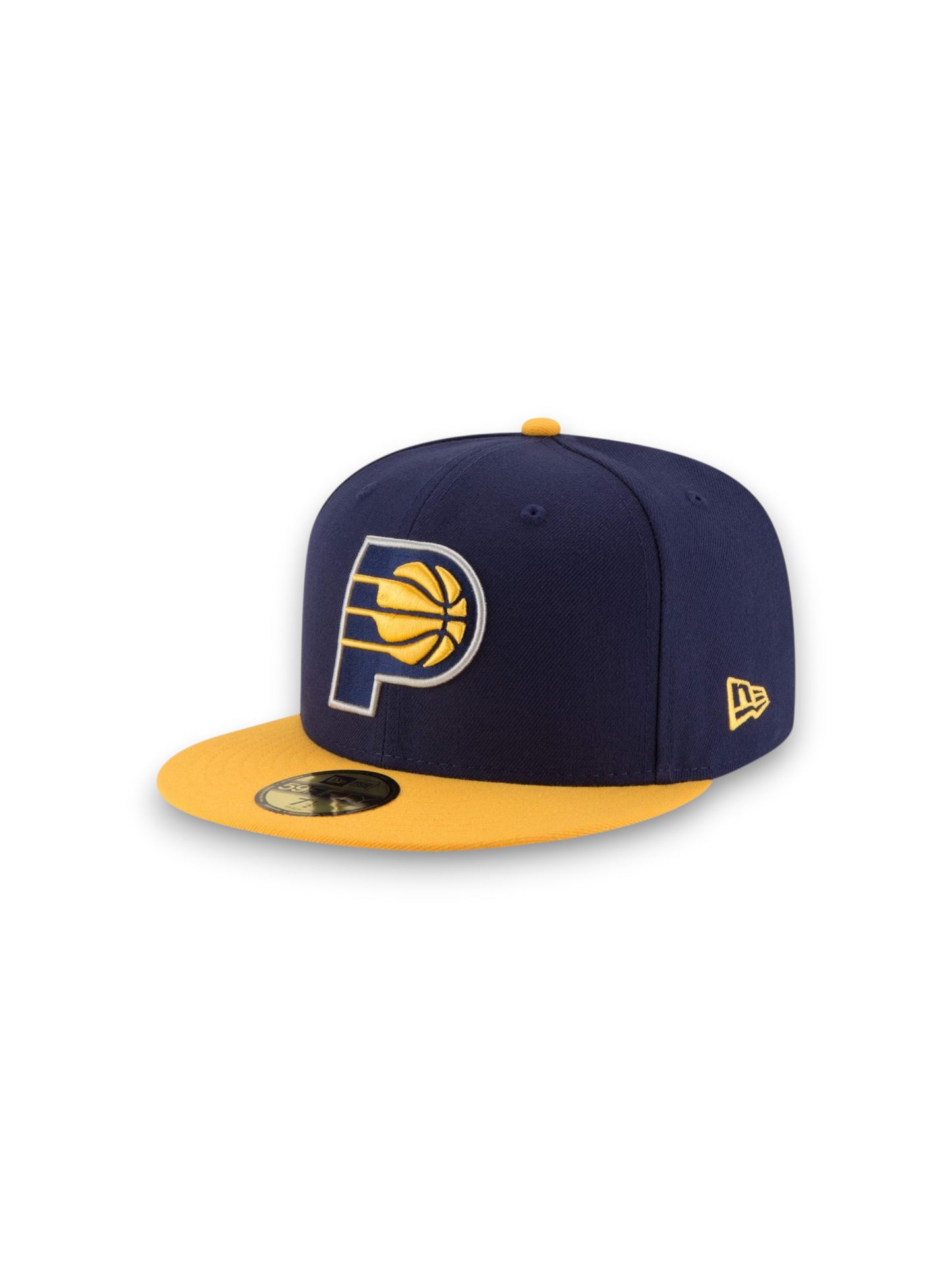 Gorra ajustada Indiana Pacers New Era Official Team Color 2Tone 59FIFTY - Azul marino/Amarillo