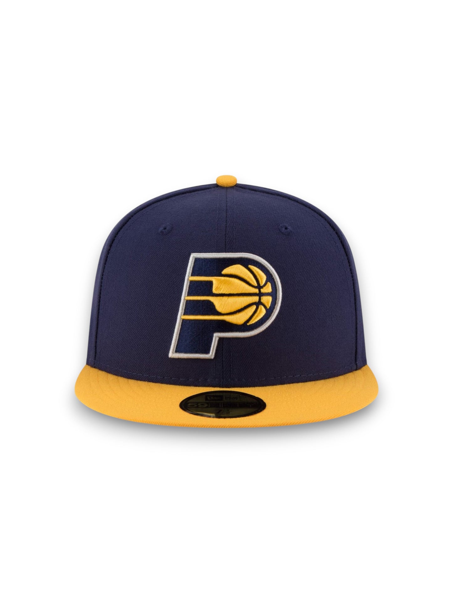 Gorra ajustada Indiana Pacers New Era Official Team Color 2Tone 59FIFTY - Azul marino/Amarillo