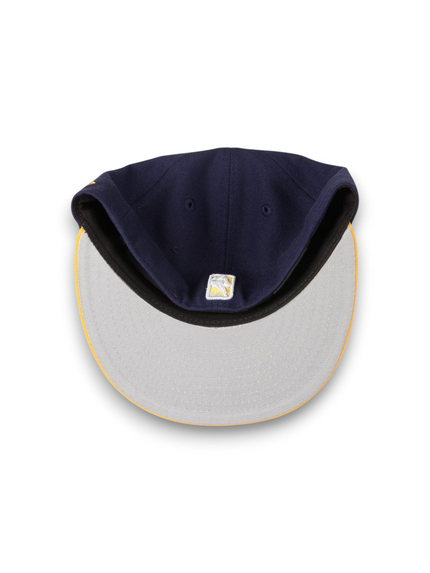 Gorra ajustada Indiana Pacers New Era Official Team Color 2Tone 59FIFTY - Azul marino/Amarillo