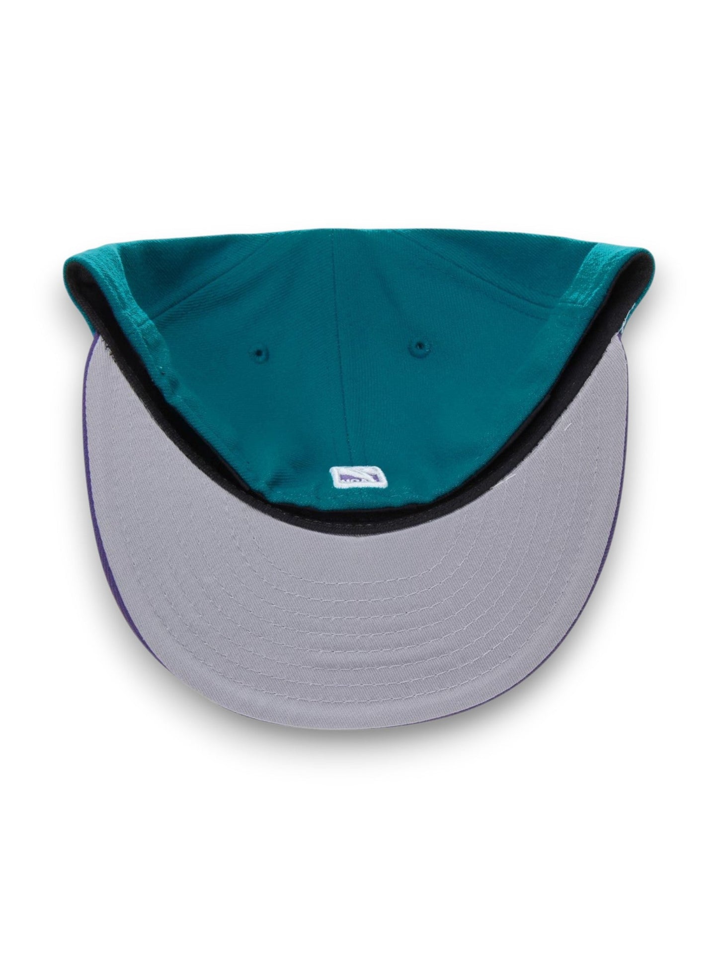 Charlotte Hornets New Era Official Team Color 2Tone 59FIFTY Gorra ajustada - Verde azulado/Morado
