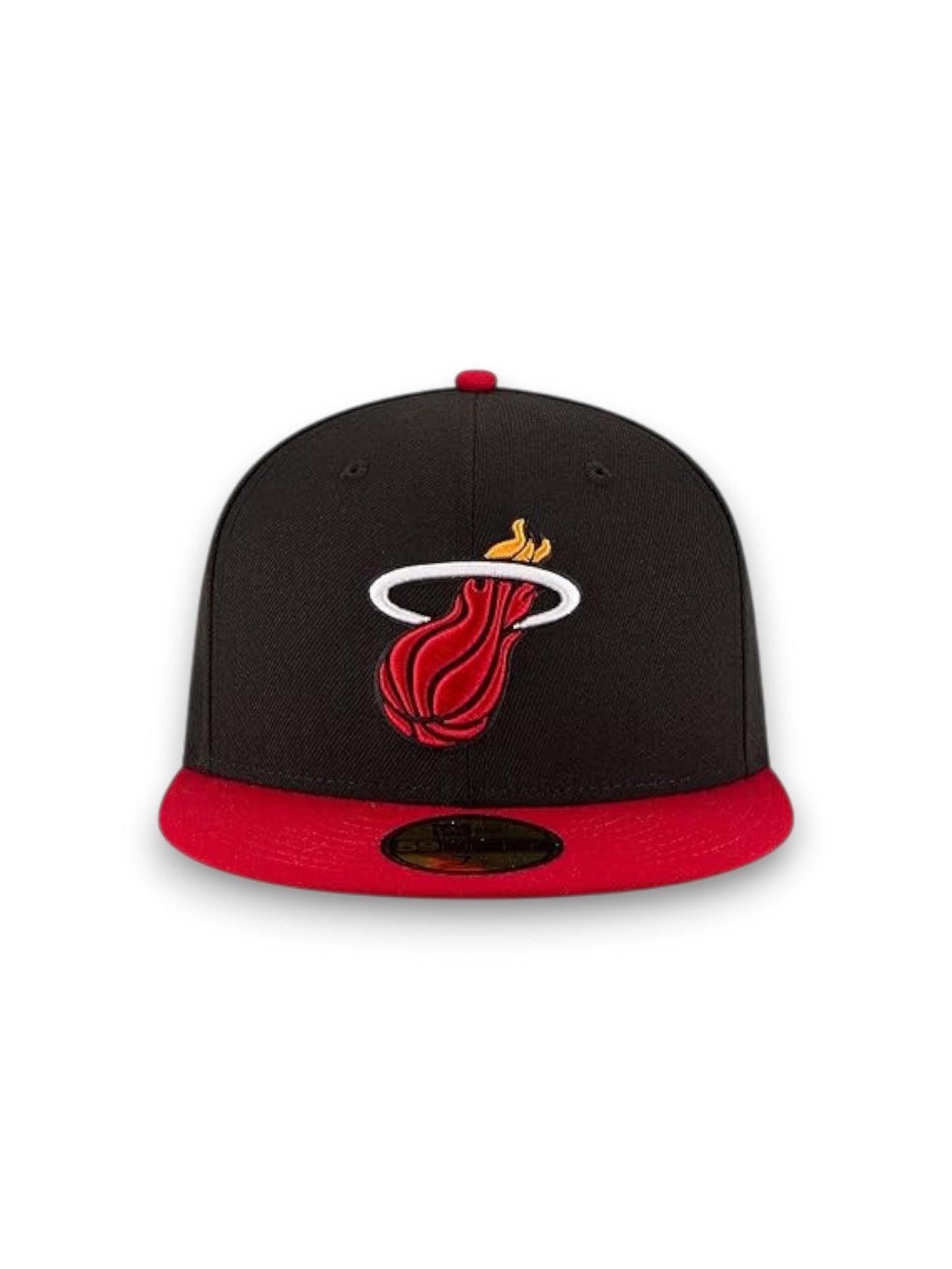 Gorra ajustada con logo Rojo y negro 59FIFTY de New Era de los Miami Heat