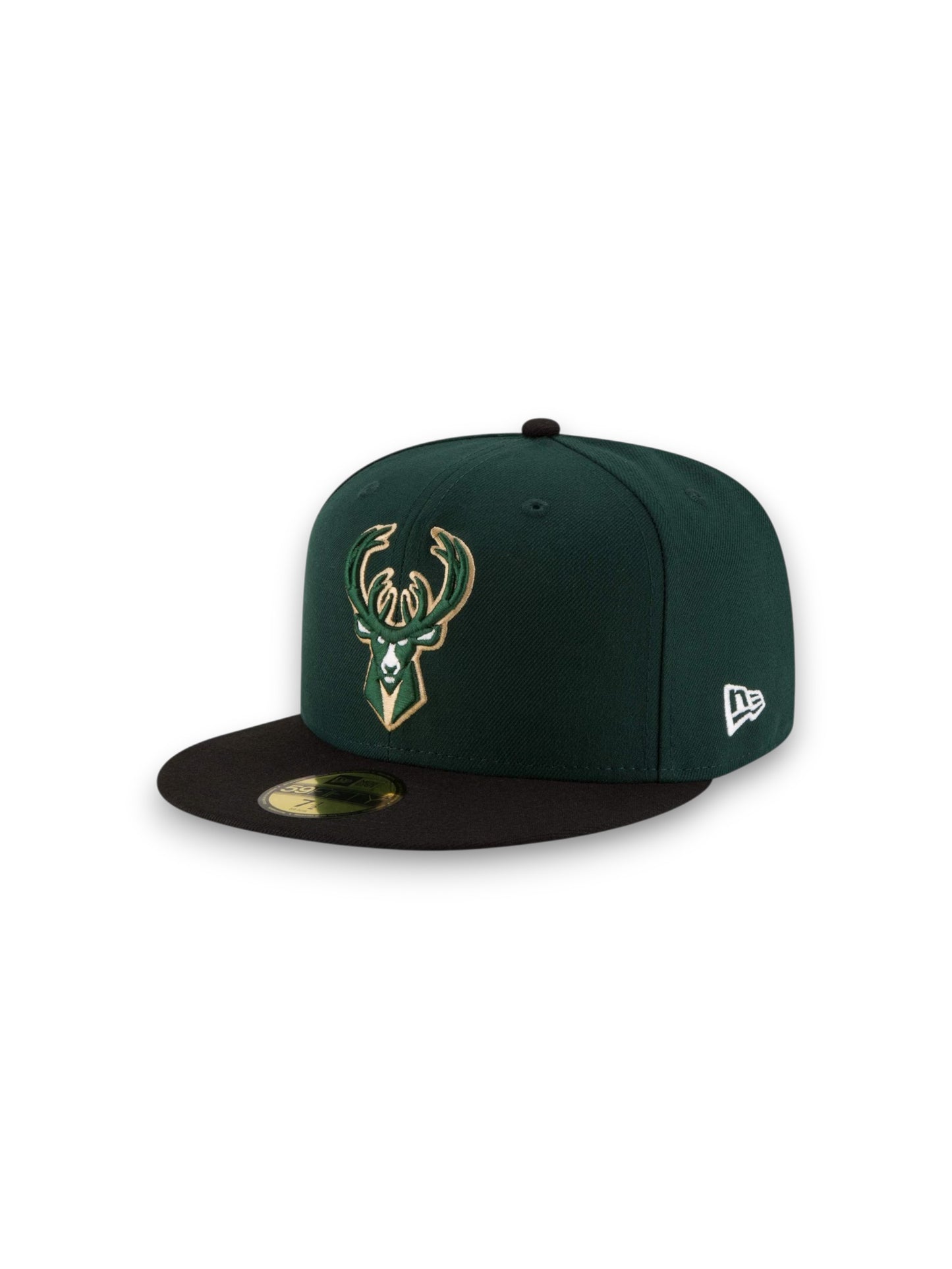 Gorra ajustada Milwaukee Bucks New Era Official Team Color 2Tone 59FIFTY - Verde/Negro
