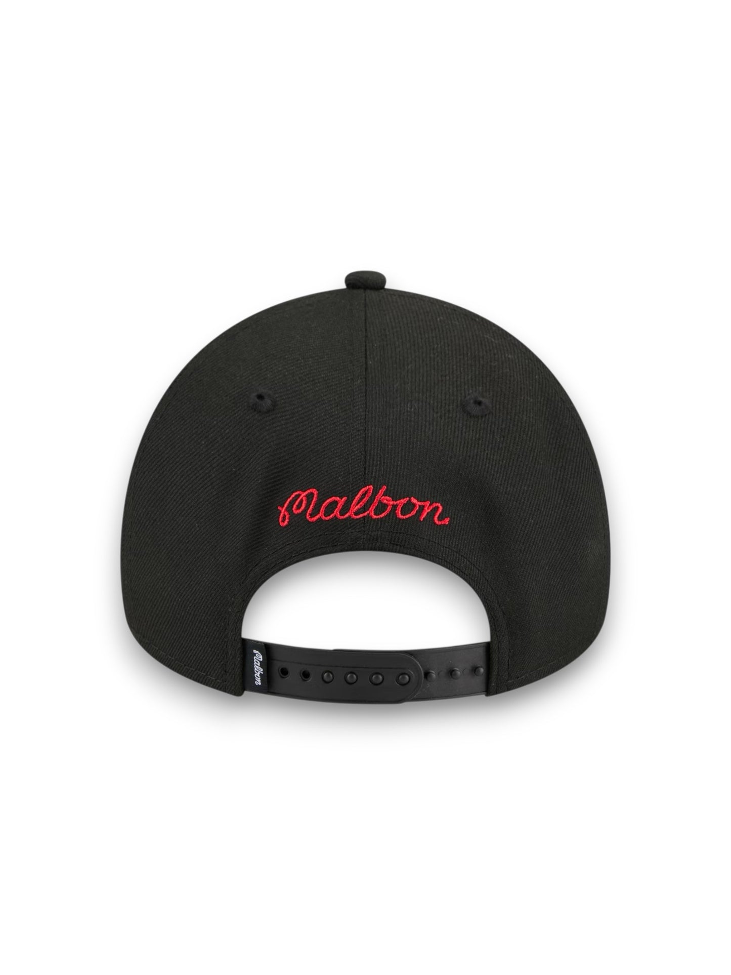 Gorra unisex ajustable New Era x Malbon Golf 9FORTY A-Frame de los Chicago Bulls Negra