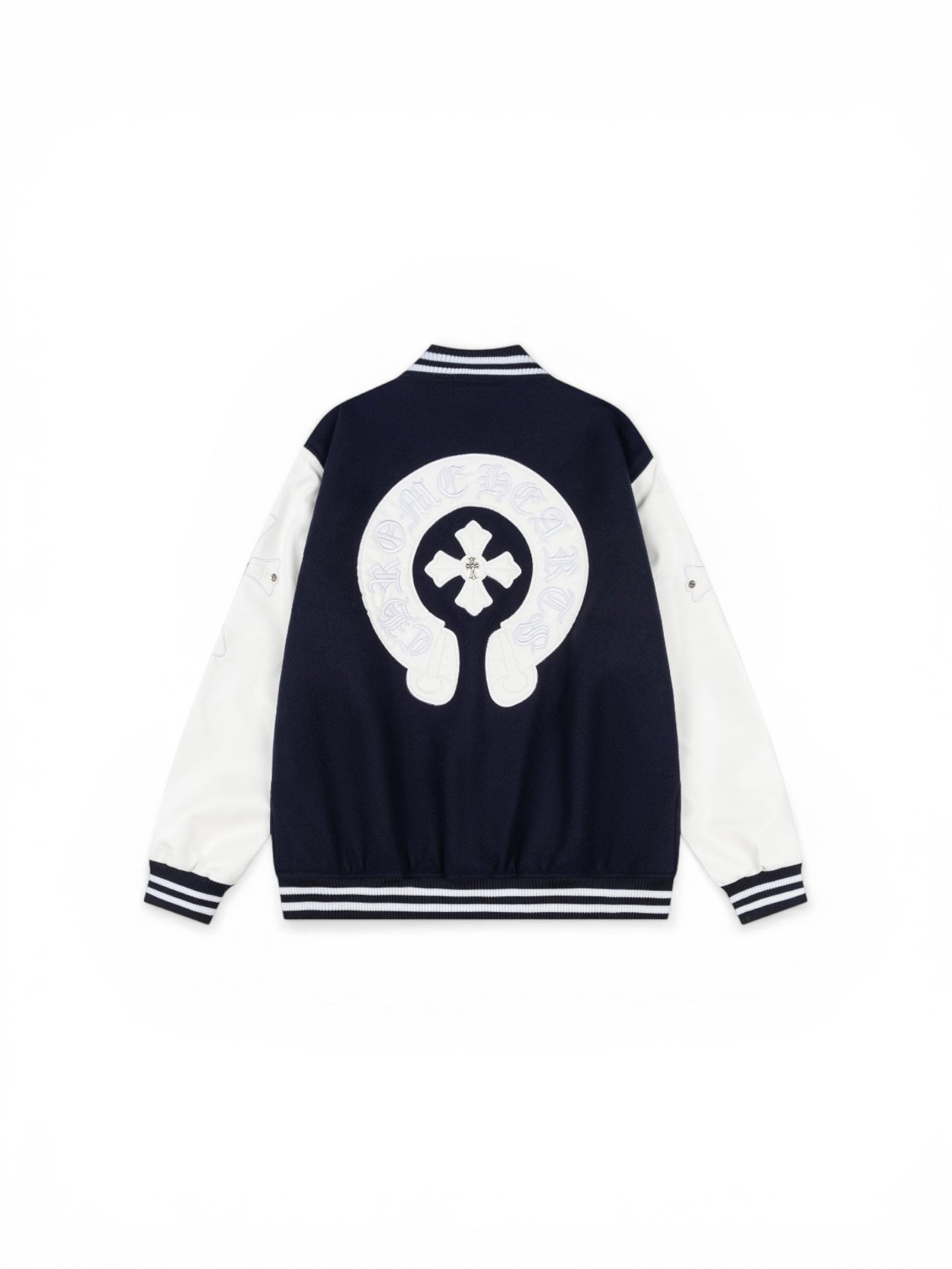 Chrome Hearts Luxury Bomber Jacket | Black & White Oversize Edition