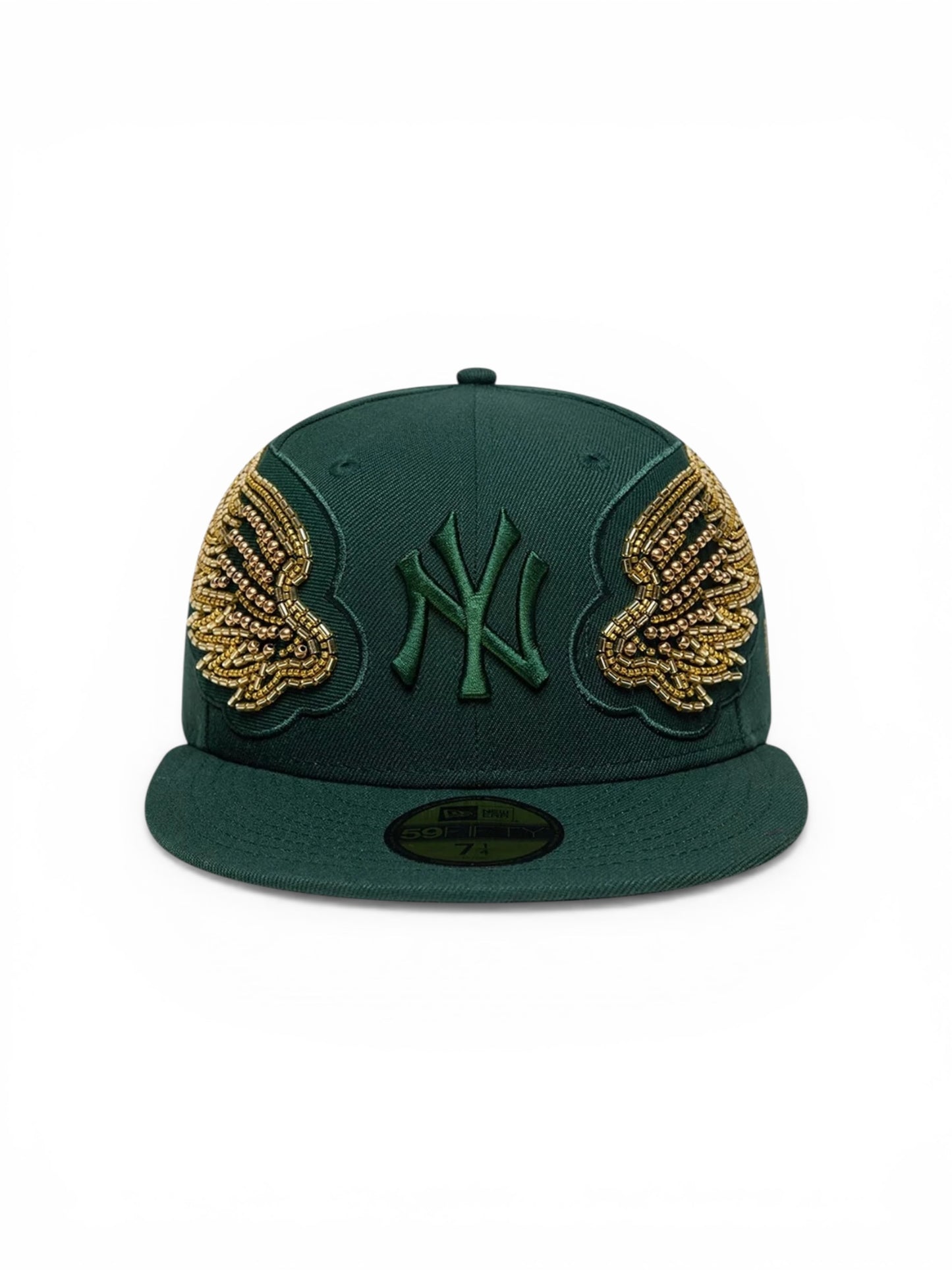 MLB Beaded Wings New York Yankees 59FIFTY Fitted Dark Green Cap