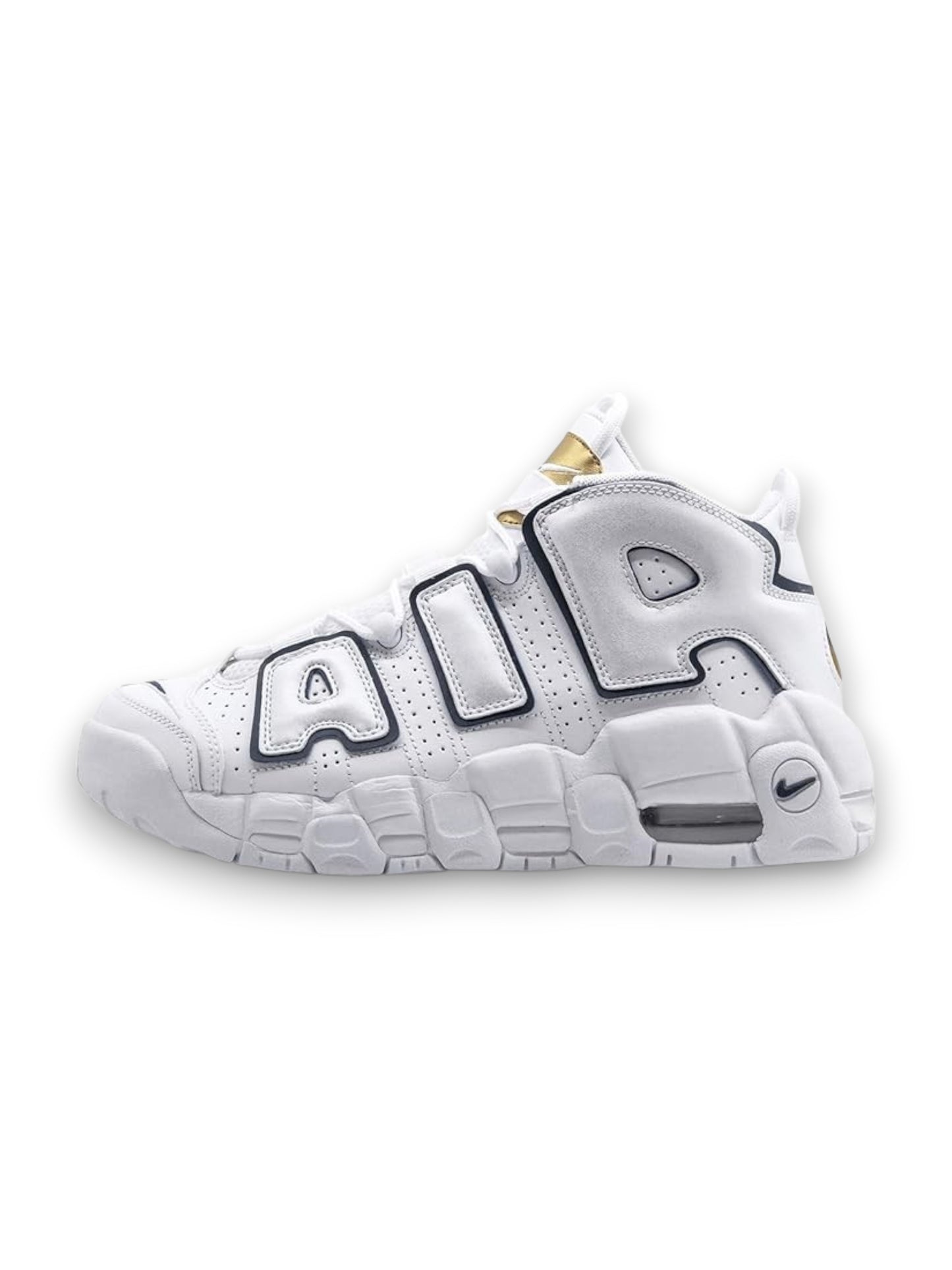 Nike Air More Uptempo GS Blanco/Dorado