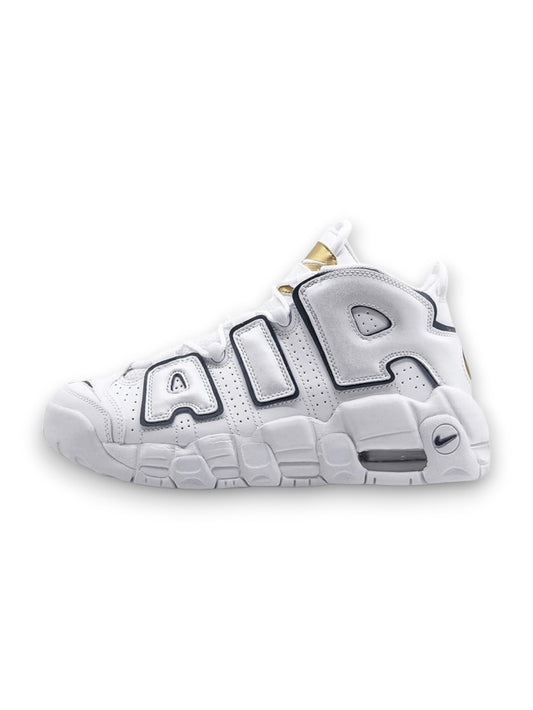 Nike Air More Uptempo GS Blanco/Dorado