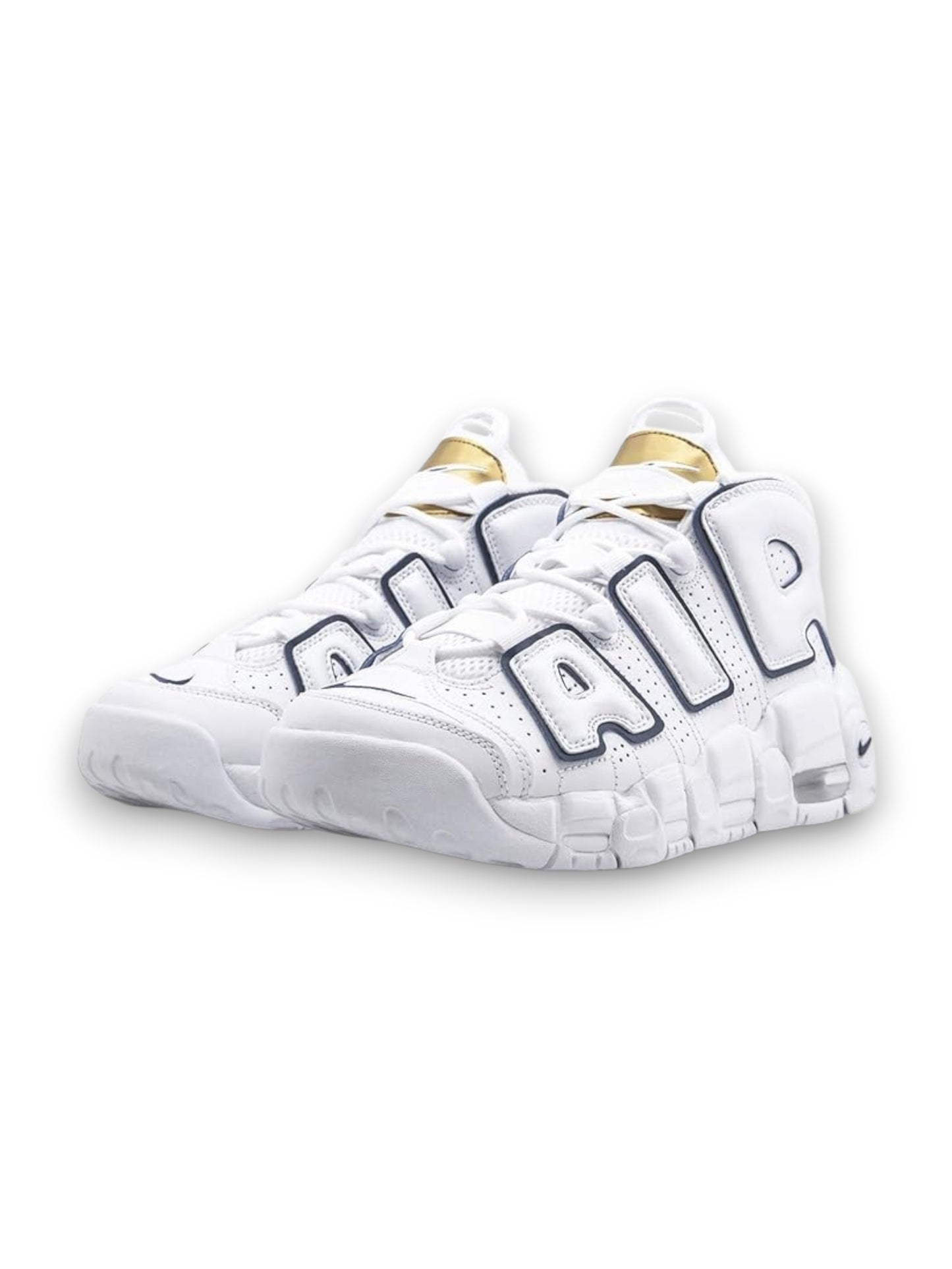 Nike Air More Uptempo GS Blanco/Dorado