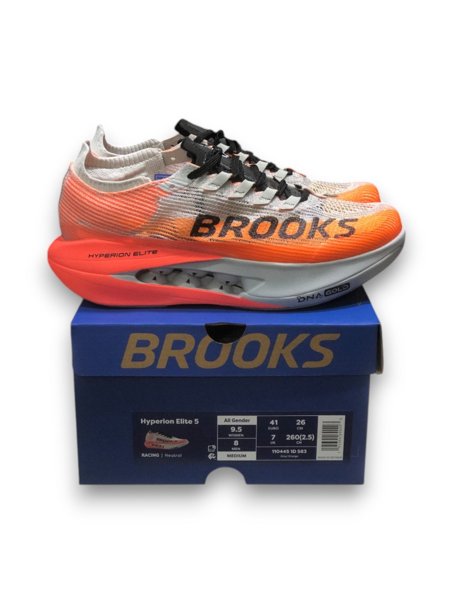 Brooks Hyperion Elite 5 Naranja/Blanco